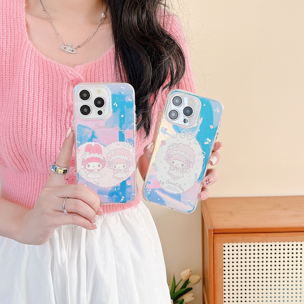 日韩ins蕾丝风少女心美乐蒂适用iphone13手机壳苹果12软15pro防摔