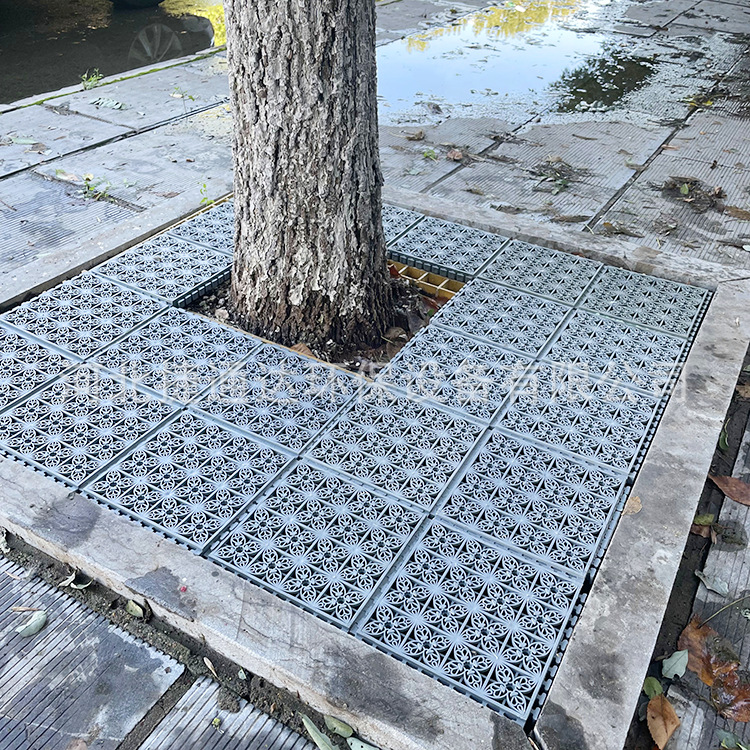 塑料拼接树篦子方格板树坑篦子盖板园林塑料拼接树池篦子