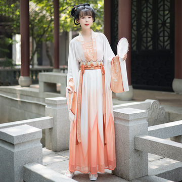 中国风重工刺绣广袖留仙裙女装新款对襟汉服三件套古风莲花舞蹈裙