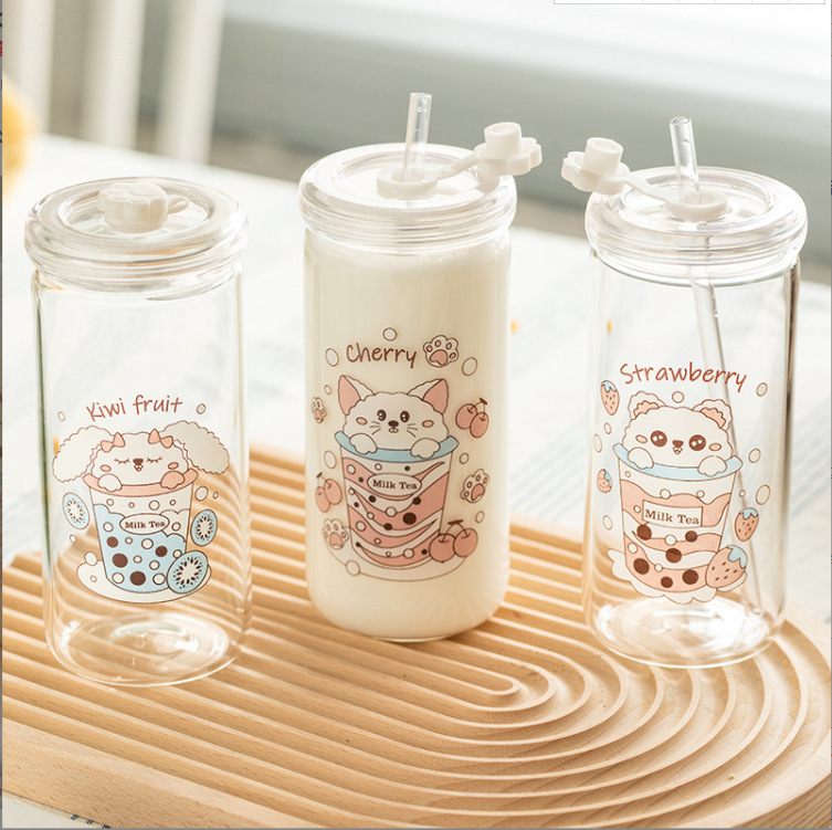 Cute Simple with Straw Large-Capacity Water Cup