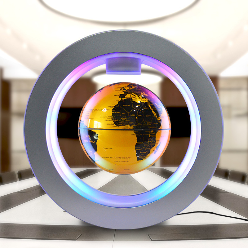 磁悬浮地球仪4寸新奇特创意礼品摆件深圳工厂批发直销可定logo