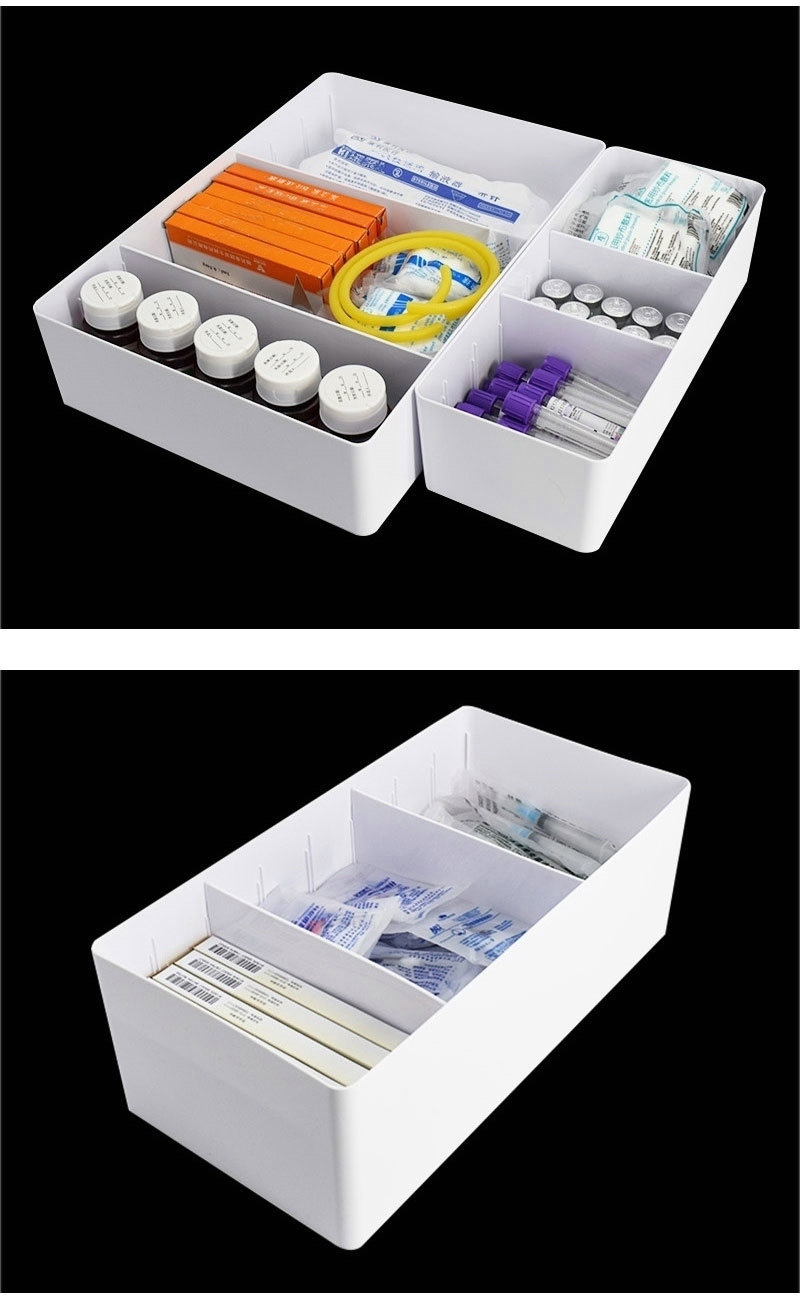分格收纳盒分隔物品收纳筐药品分类盒针剂粉剂药房篮输液盒摆药盒