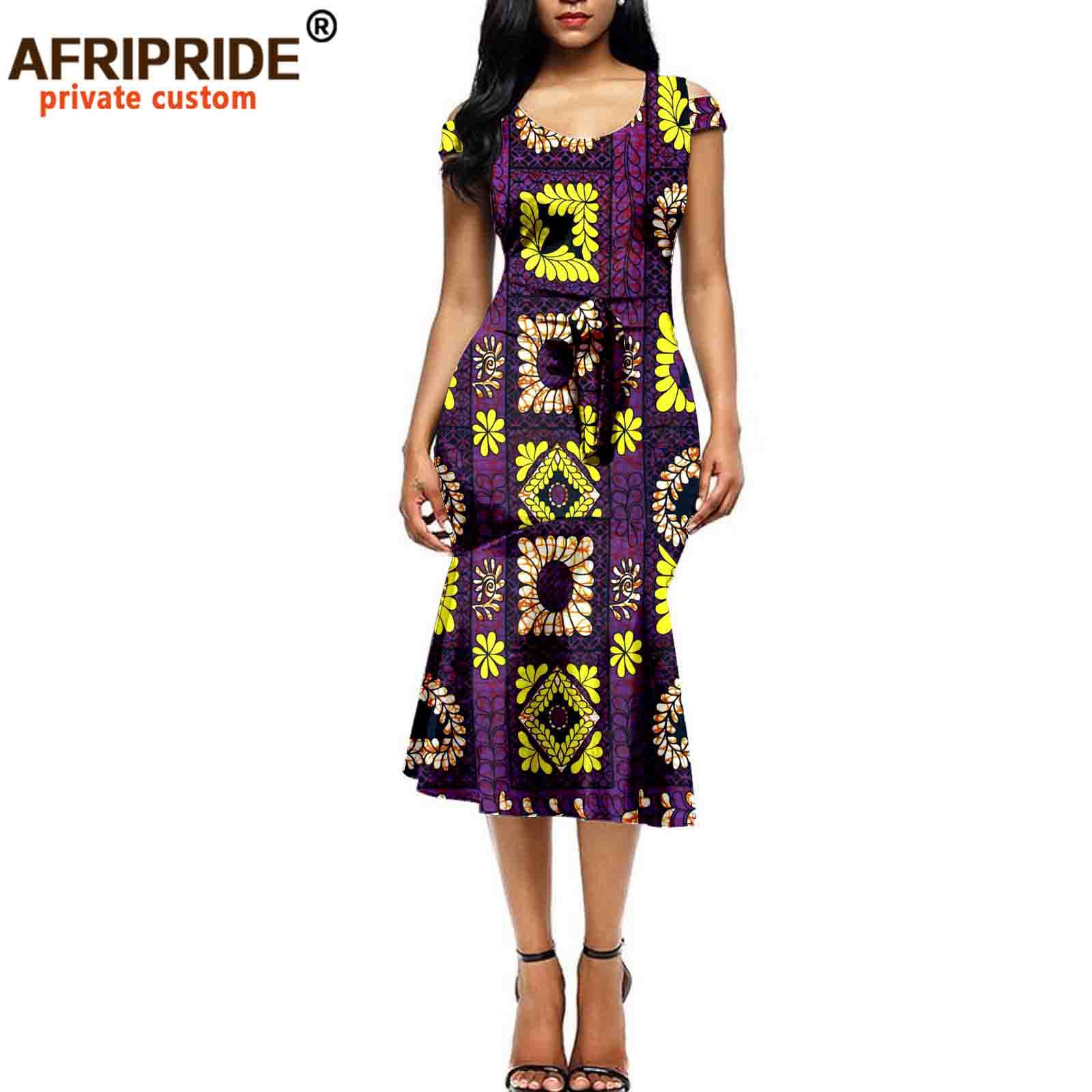 Foreign Trade African Printed Short Sleeve Dress African Spring Casual Dress S1925005