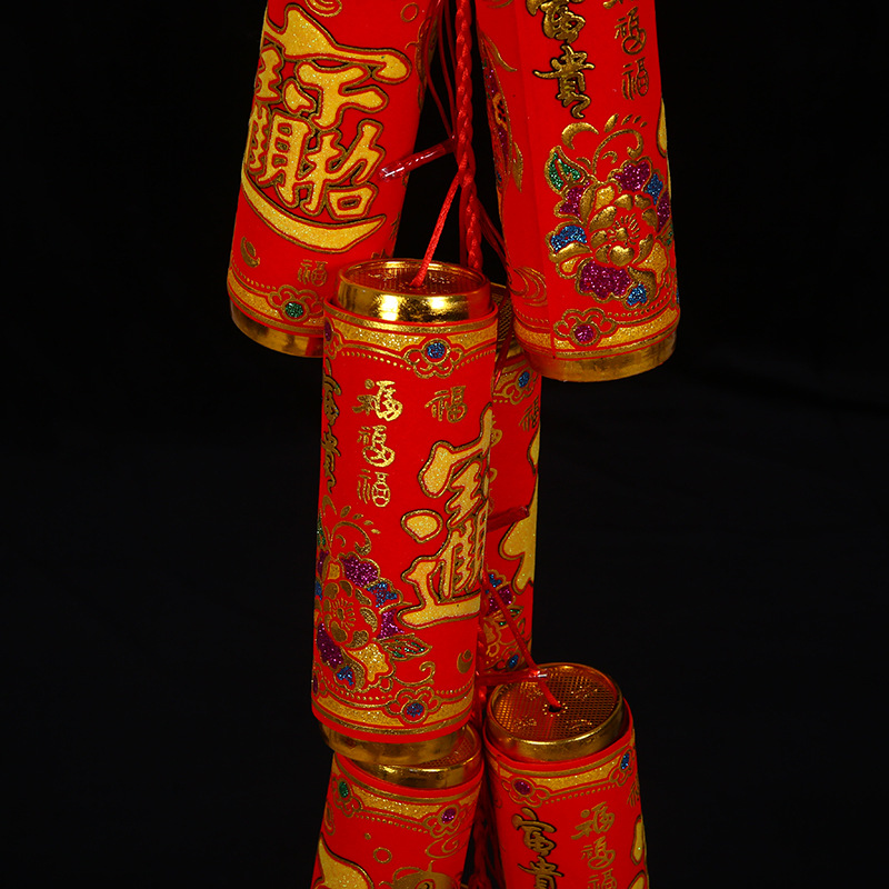 音效大号4响电子鞭炮春节挂件结婚庆典乔迁礼炮仿真电子爆竹批发