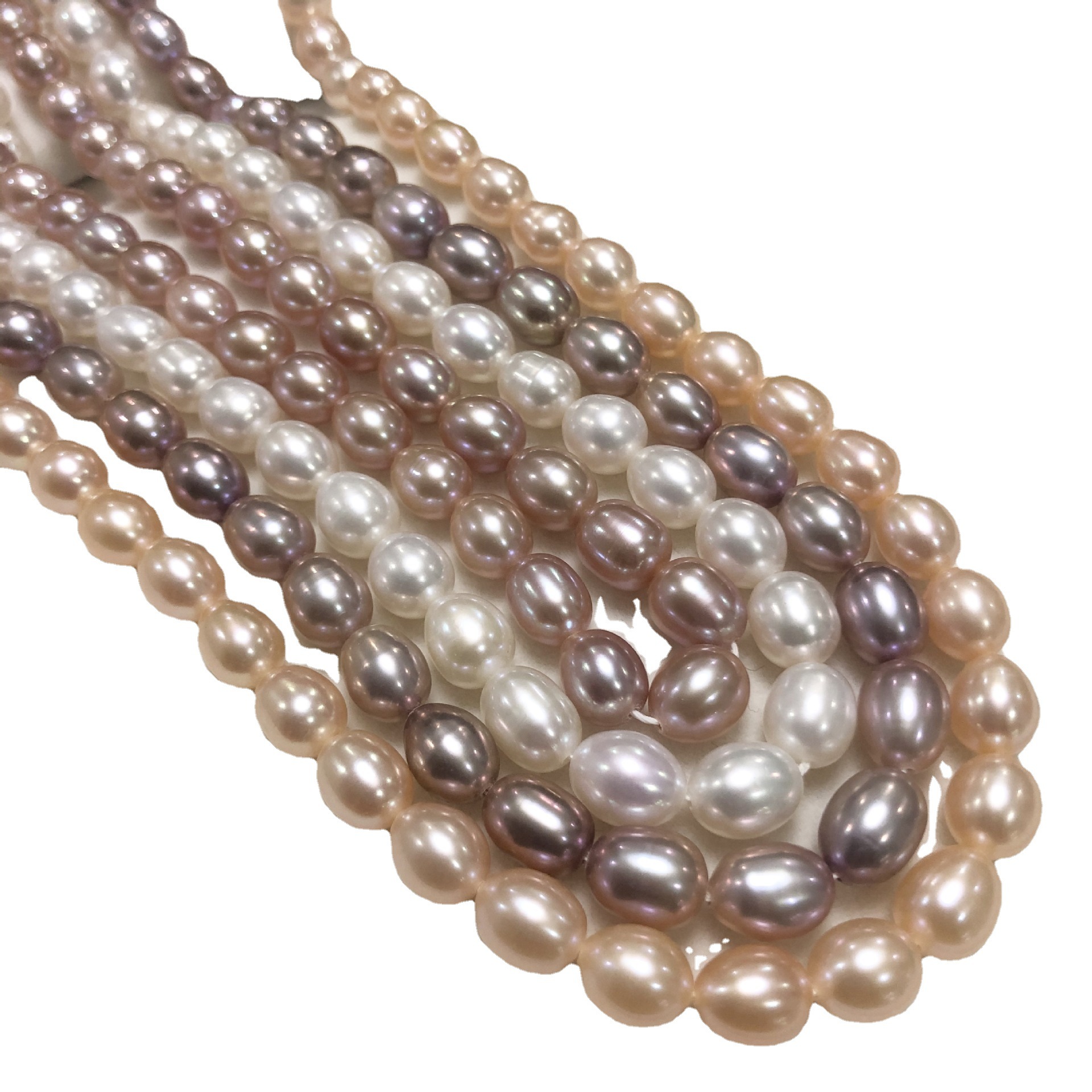 July Jewelry Zhuji Freshwater Stringed Pearls Wholesale Straight Hole Pearl Bead Freshwater Pearl Necklace Semi-Finished Products