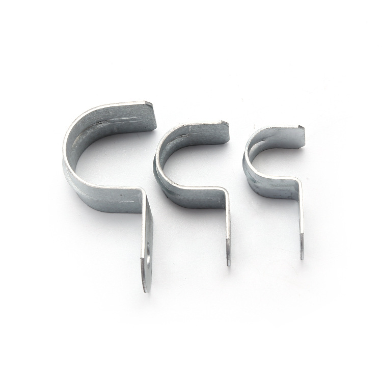 单边卡半边码金属单边管夹镀锌p型卡单孔骑马卡加厚外贸跨境专供