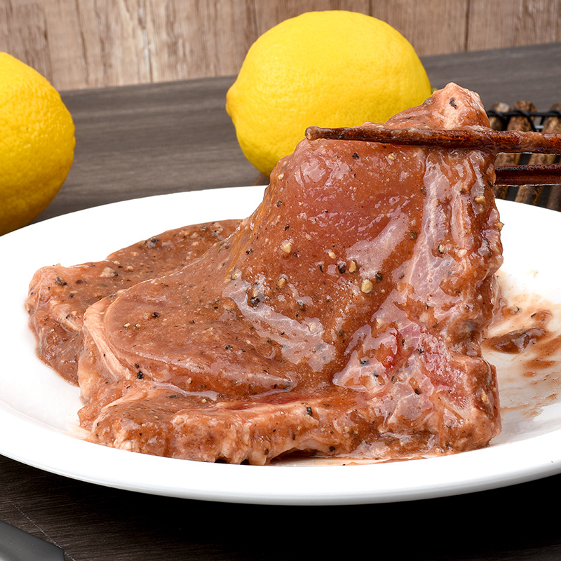 广东堂记批发t骨黑椒猪扒400g 冷冻猪肉调理腌制食品餐饮