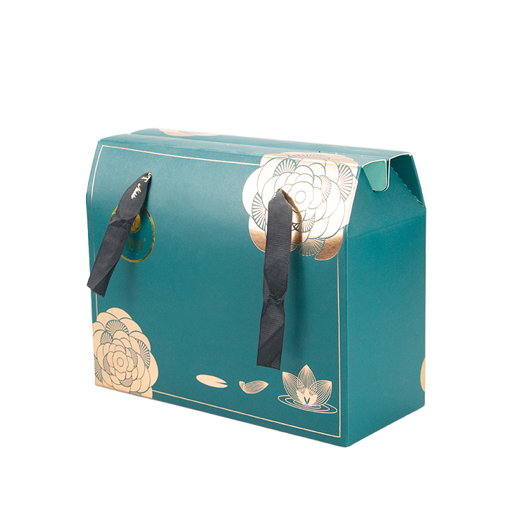 供应烫金彩印手提屋顶盒礼品礼物盒大包装瓦楞盒彩色食品包装盒子