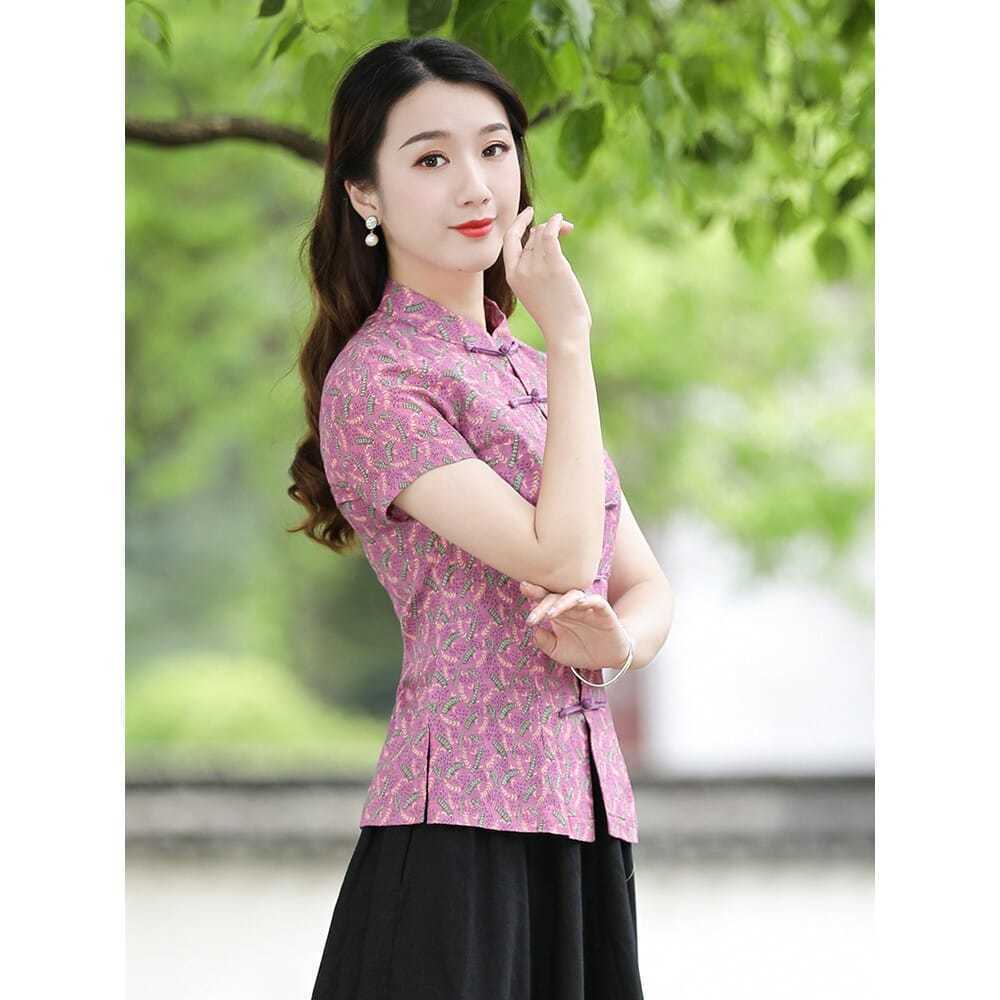 夏季唐装上衣女士图片