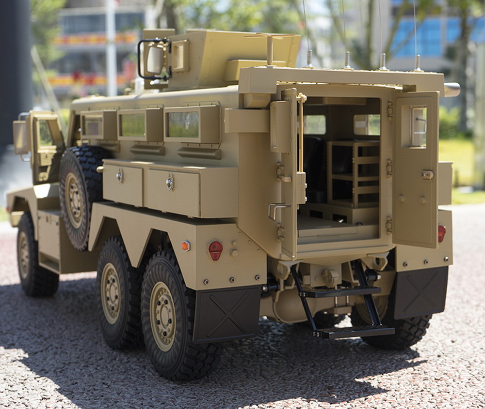 恒冠hg-p602美洲狮 2.4g全比例1:12六轮防地雷反伏击车遥控模型车