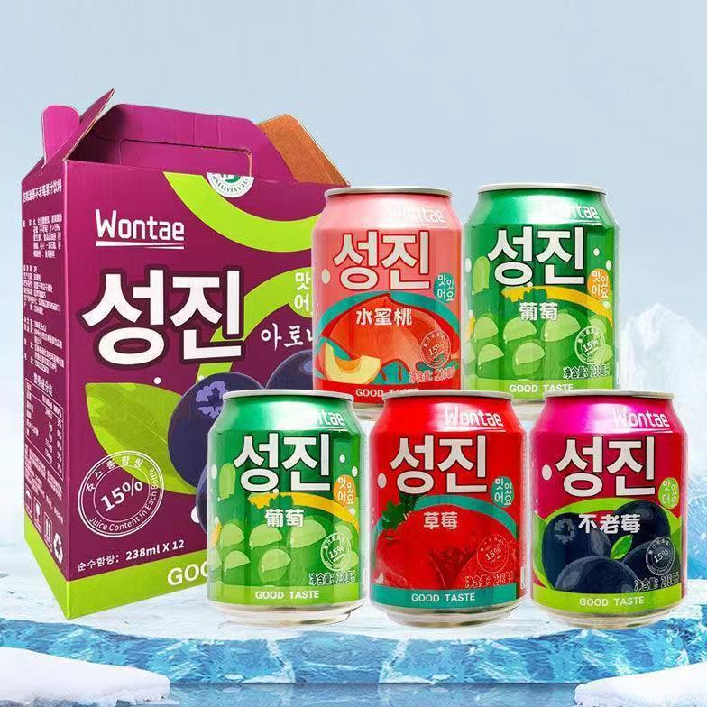 吉林源泰韩国风味果味饮料果汁饮品葡萄汁果肉果粒网红饮料整箱