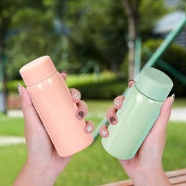 糖果色保温杯小巧口袋杯迷你杯子女生不锈钢水杯便携礼品口红杯新