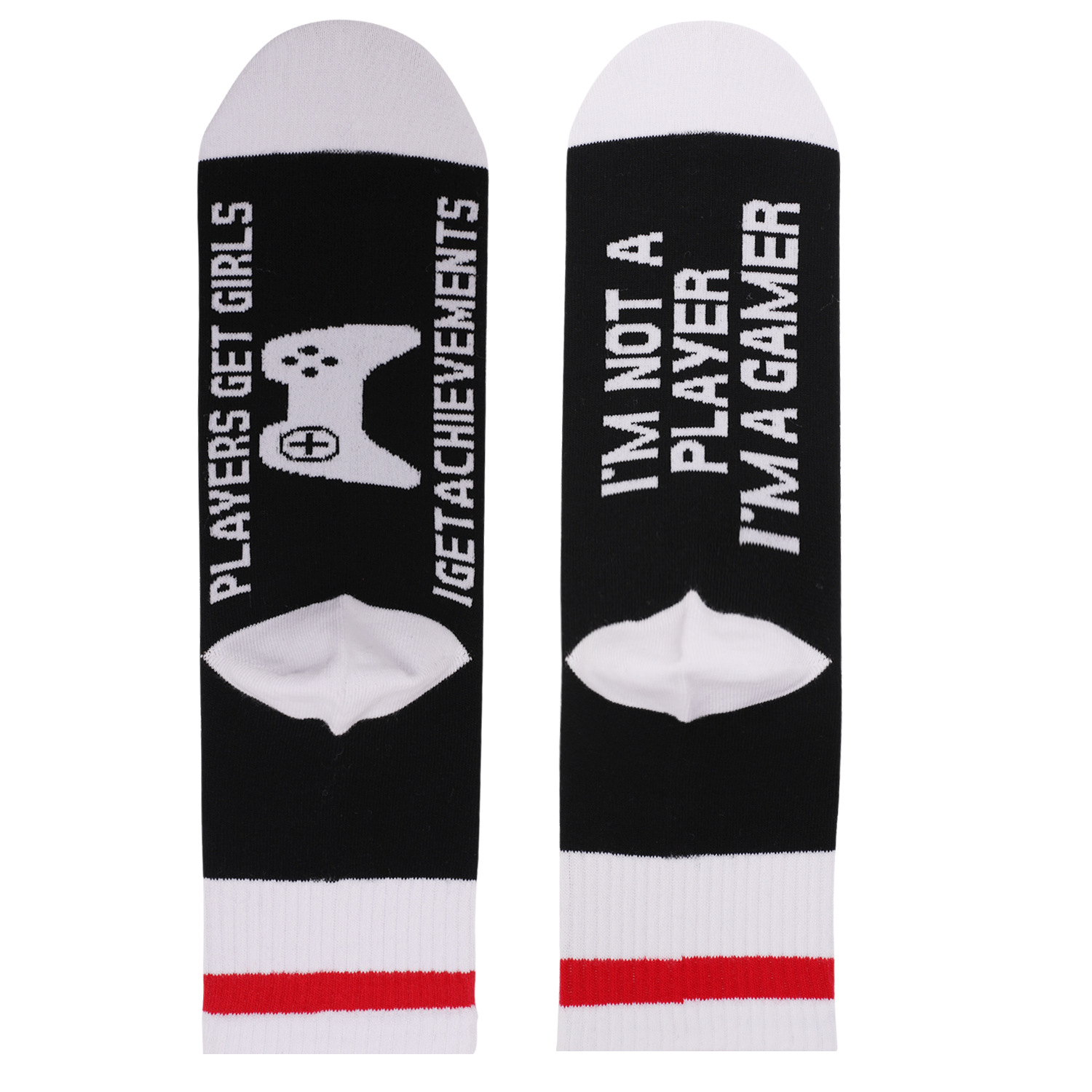 Do Not Disturb Letter Printing European and American Socks Autumn and Winter Men's Amazon Thickened Cotton Padded Mid-Calf Game Socks