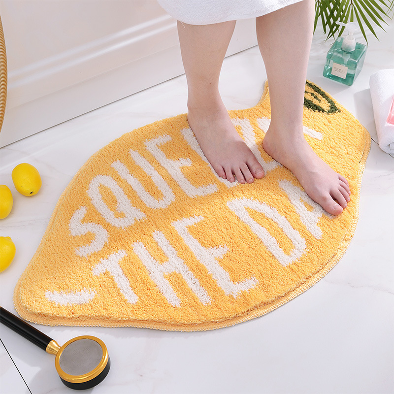 Cross-Border Cartoon Style Bedroom Door Flocking Ground Mats Home Bathroom Non-Slip Floor Mat Bathroom Absorbent Carpet