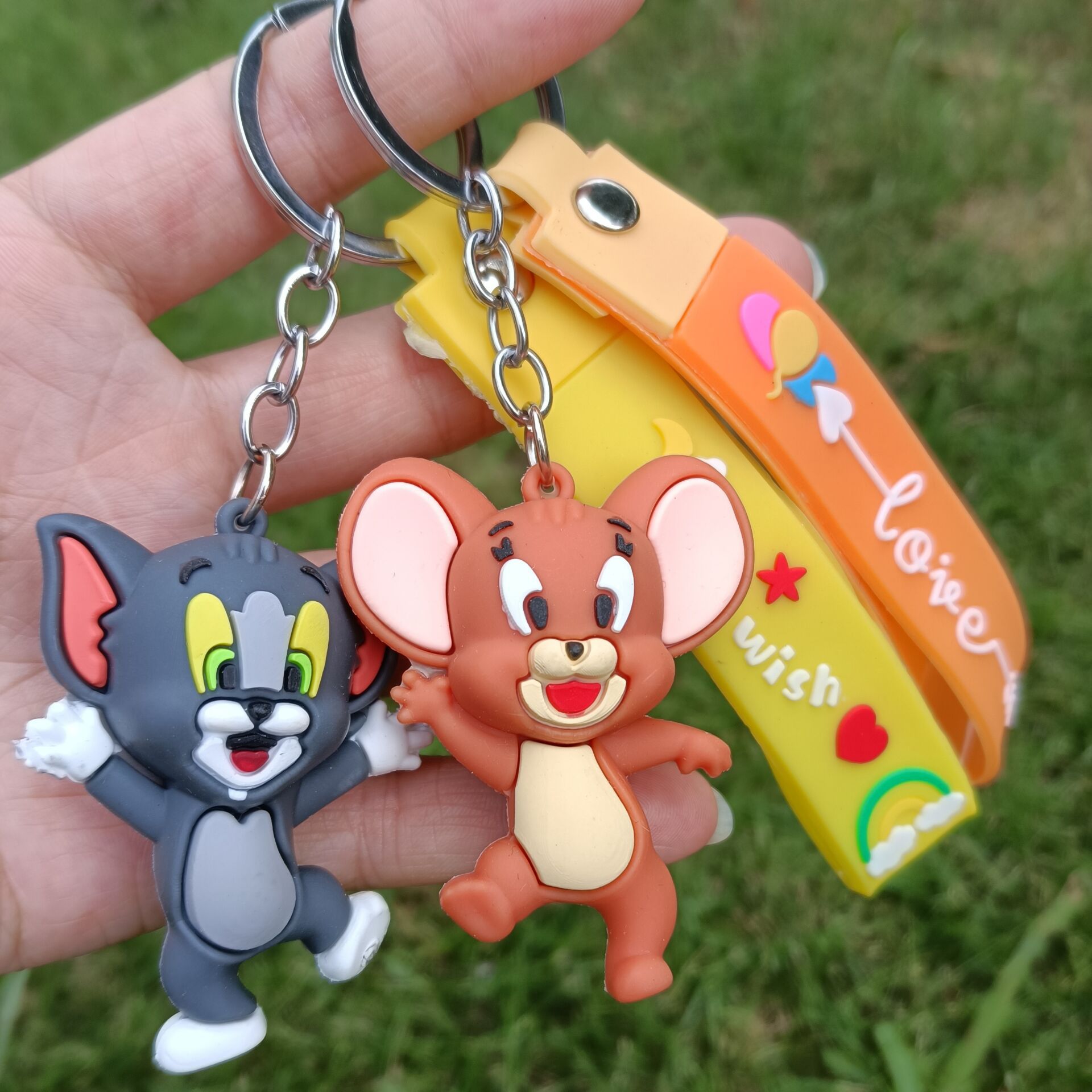 猫和老鼠卡通动漫汽车钥匙扣挂件pvc软胶公仔可爱挂饰创意小礼品