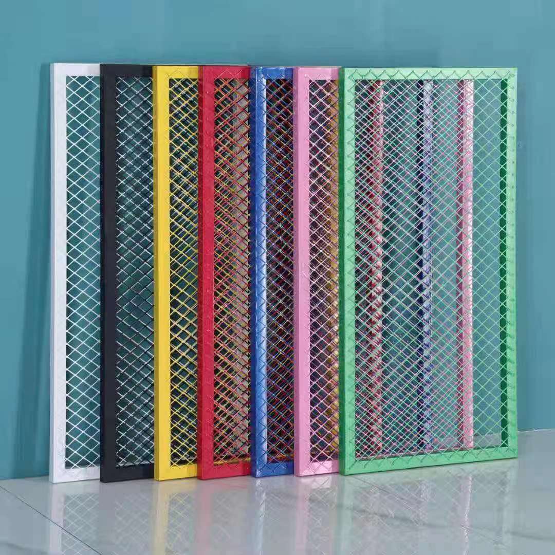 铁艺网片隔断装饰餐厅架墙网屏风菱形铁网格铁丝吊顶工业风