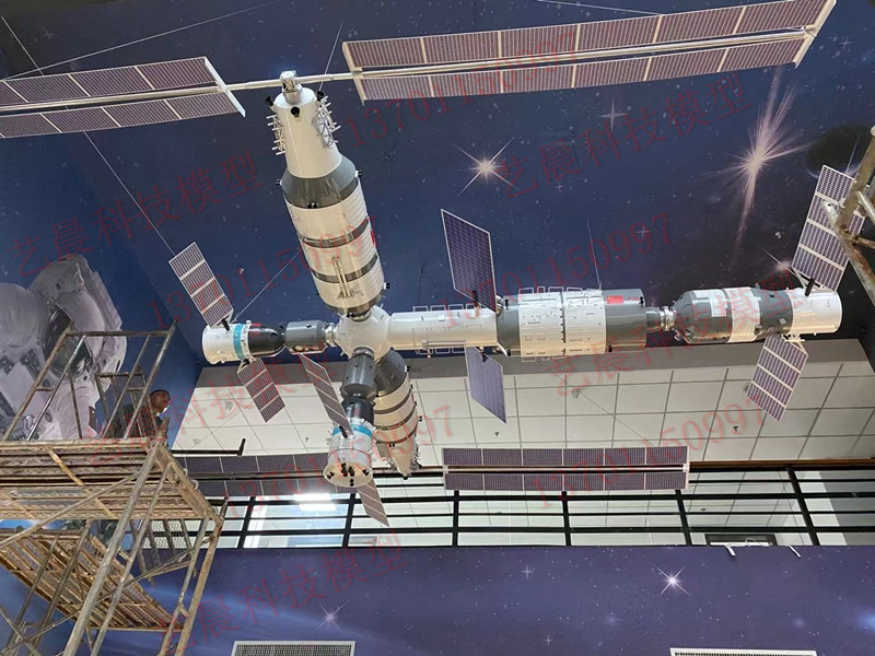 天和号空间站模型仿真太空站核心舱对接模型大比例金属空间站展品