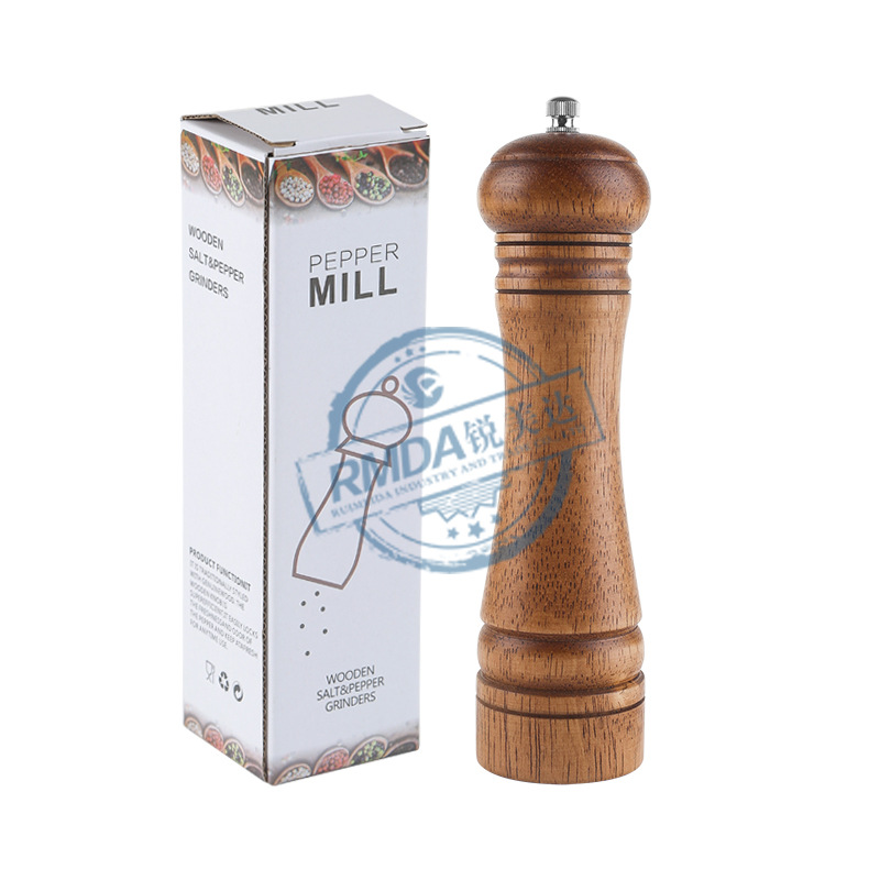 Wooden Grinder Pepper Mill Manual Pepper Mill Kitchen Supplies Sea Salt Grinding Ceramic Grinding Core Kitchen Tools