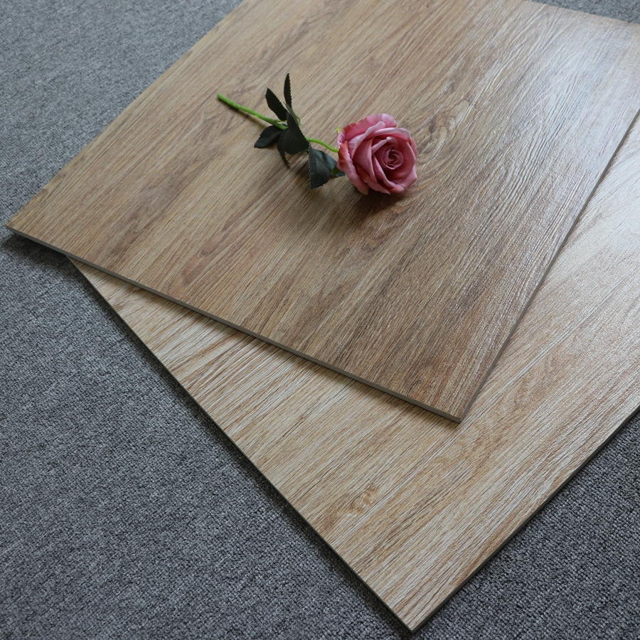 胡桃色木纹瓷砖600x600客厅卧室防滑地板砖地暖瓷木地板仿实木纹