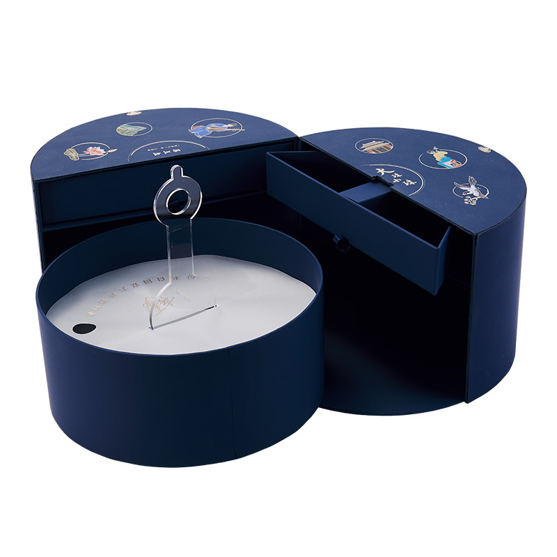 上海厂家定制高端月饼盒 端午礼品盒 圆筒礼品盒 异形抽屉食品盒