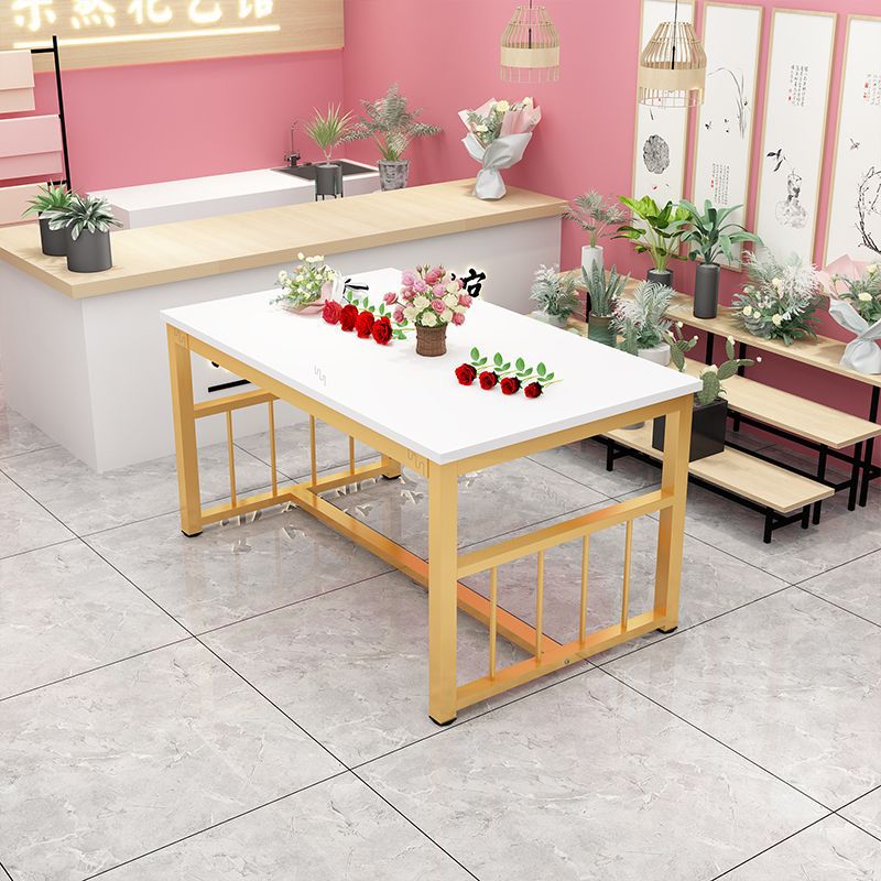 花店手捧花桌子花架展台落地铁艺花盆架花束鲜花展示桌花艺工作台