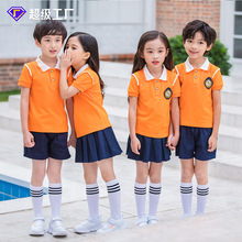 夏季新款小学生校服棉英伦风T恤套装幼儿园园服儿童班服校服