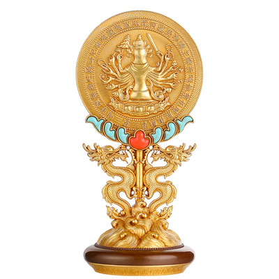 慧宝准提镜铜制准提菩萨镜坛随身唐密藏密宗供修摆件19cm