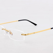 超轻纯钛无框商务眼镜架男CT0087大脸半框近视眼镜24K金高端平镜