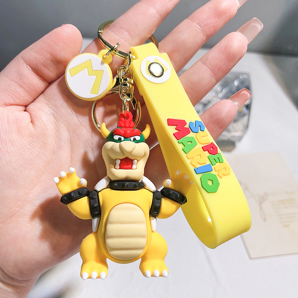 20 Cartoon Super Mario Keychain Accessories Doll and Bag Ornaments Crane Machine Pendant Key Chain Doll