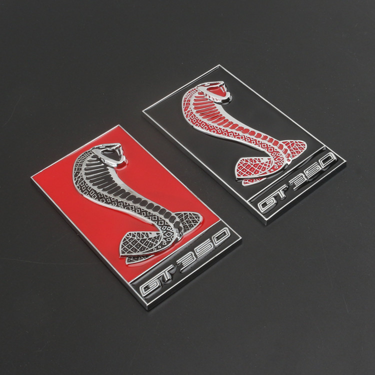 野马改装标谢尔比眼镜蛇车标 改装gt350中网标蝰蛇车贴标后尾标
