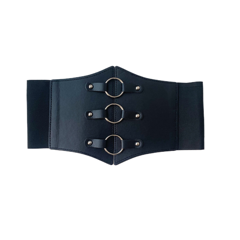 网红街拍时尚气质超宽腰封个性弹力松紧腰带女士配连衣裙西装衬衫