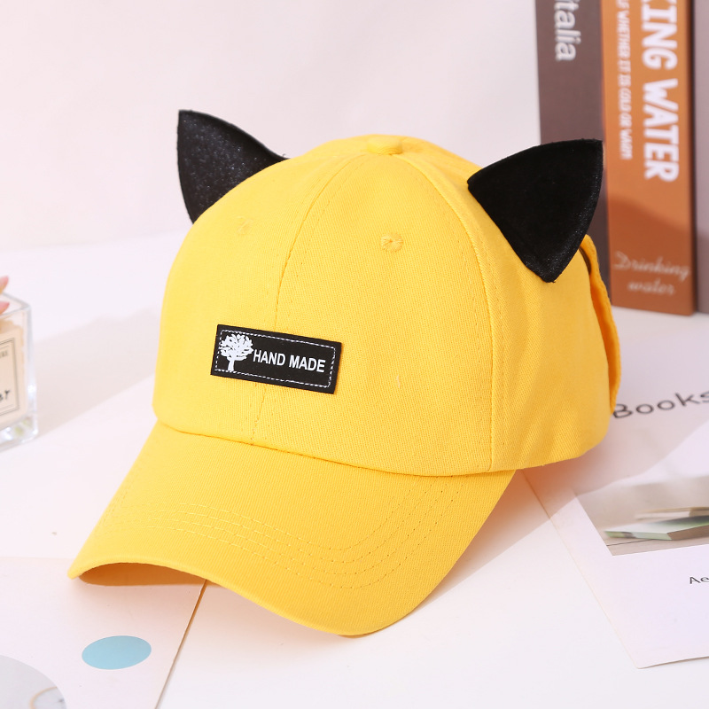 Pilot Glasses Peaked Cap Male and Female Personality Fashion Sunglasses Student's Hat Cute Cat Ears Parent-Child Baseball Cap