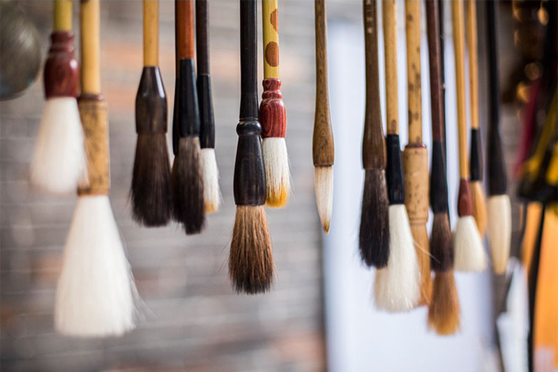 竹杆狼毫毛笔大中小套装手扎楷书欧楷颜体初学者国画书法练字用笔