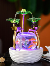 金鱼缸水族箱客厅小型桌面迷你懒人超白玻璃陶瓷创意生态家用圆形