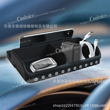 外贸专供 多功能硅胶汽车防滑垫车载装饰手机置物垫 中控台储物垫