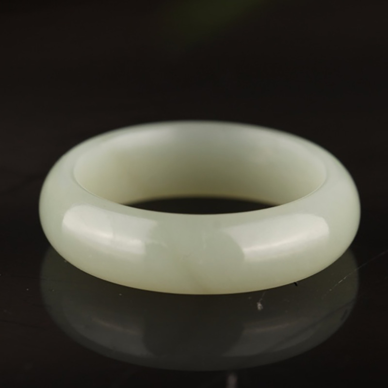 新疆和田玉青玉且末料戒指男女款青白玉指环时尚玉石戒指