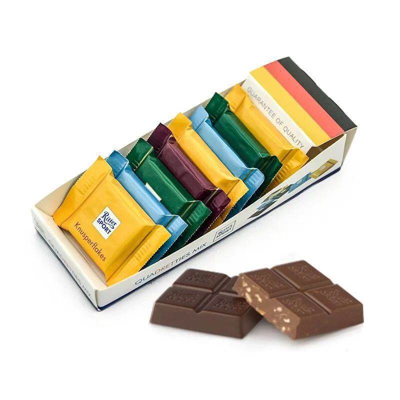 德国进口ritter sport瑞特斯波德迷你牛奶黑巧克力40g婚庆喜糖果