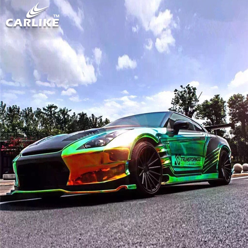 彩虹电镀pvc汽车改色膜 整车车身装饰改装贴膜彩七彩镜面炫彩贴纸