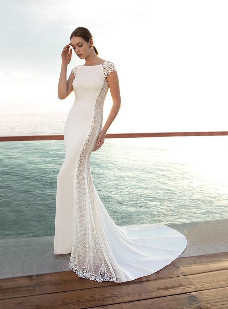 欧美外贸女装新款性感礼服亚马逊拖地鱼尾群宴会纯色修身晚礼服