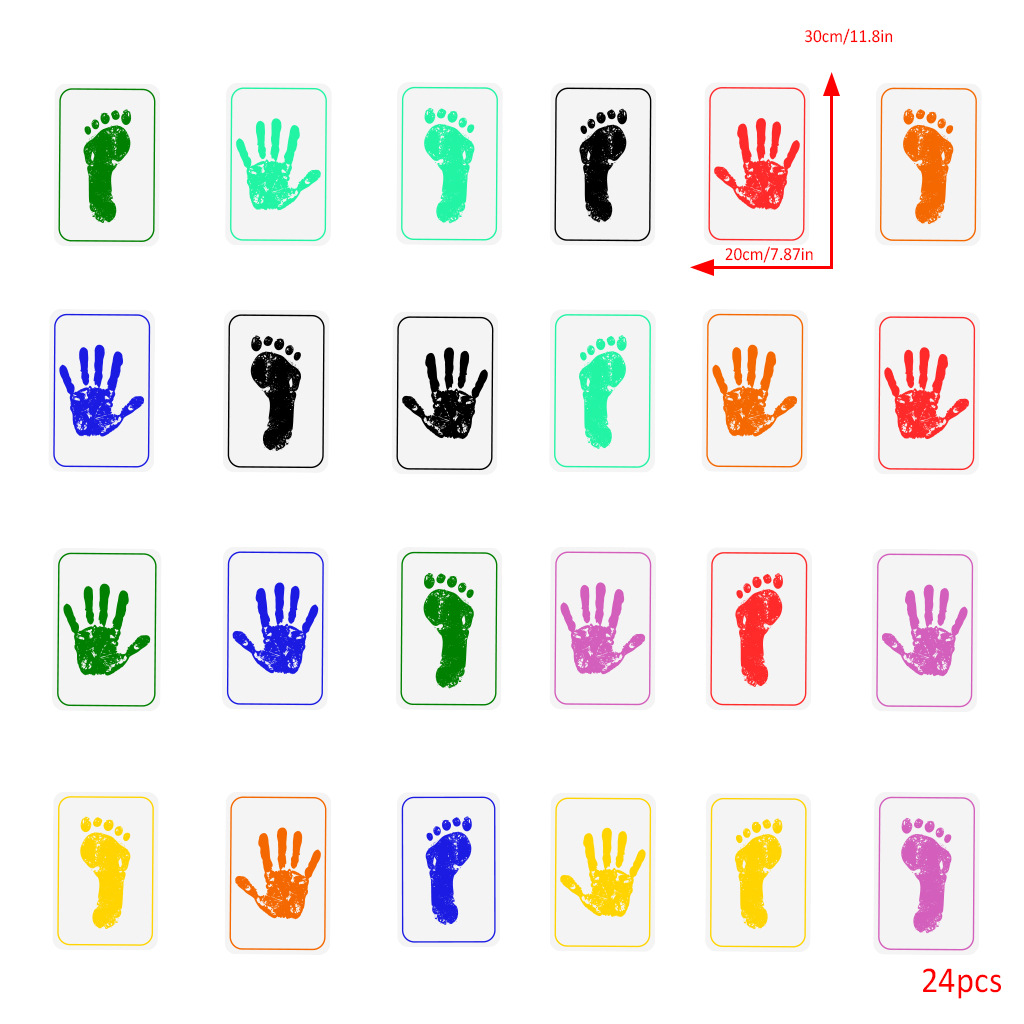 跳远游戏贴幼儿园12只手12只脚 af6080可移除彩色手脚跳远贴批发