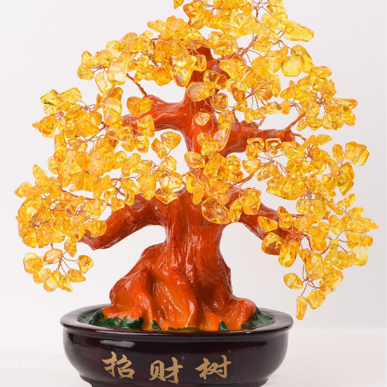 2024新年招财乔迁开业礼品黄水晶摆件抖音小红书同款黄水晶摆件