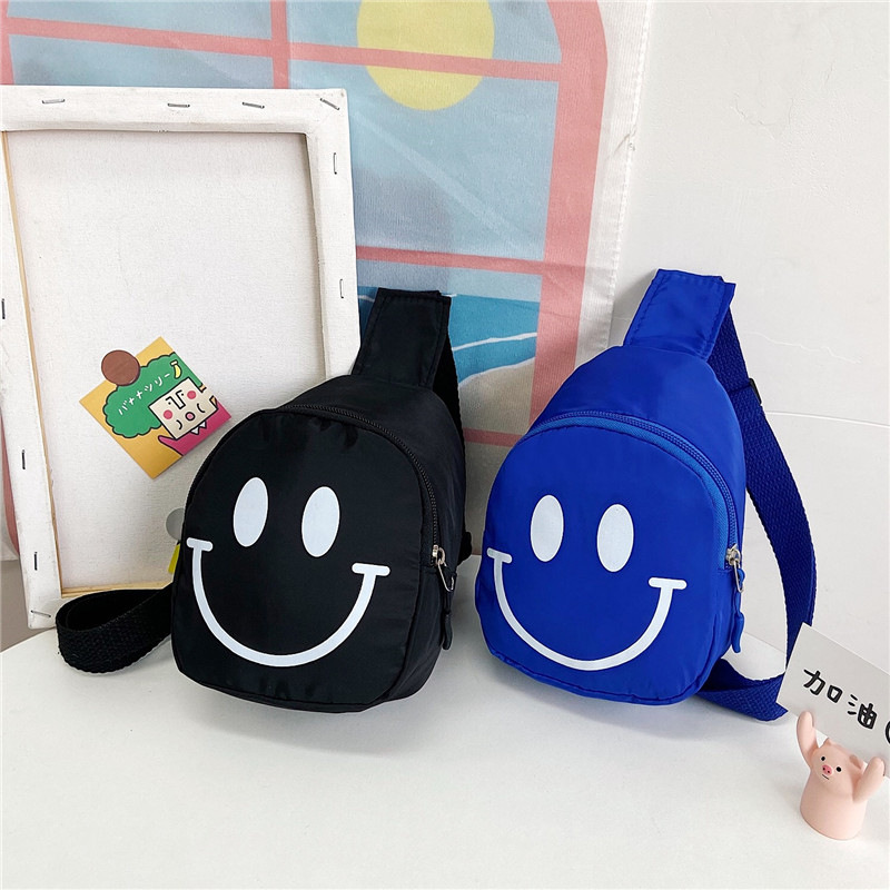 New Smiley Face Kindergarten Change Purse Cute Crossbody Bag Cute Multi-Color Nylon Cloth Coin Purse for Women