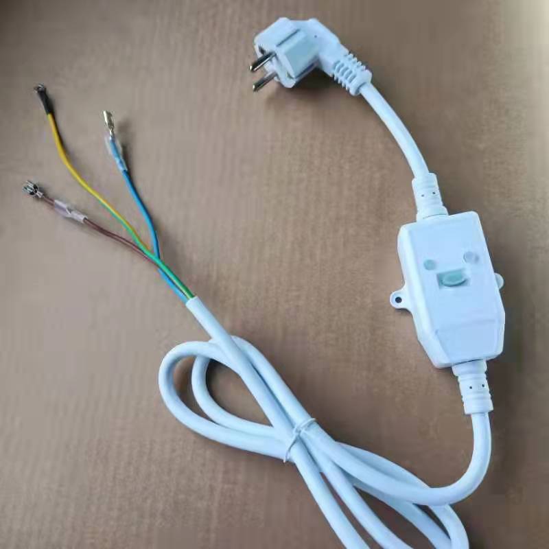 漏电保护插头欧洲国家防触电插头带电源线0.75平方1.