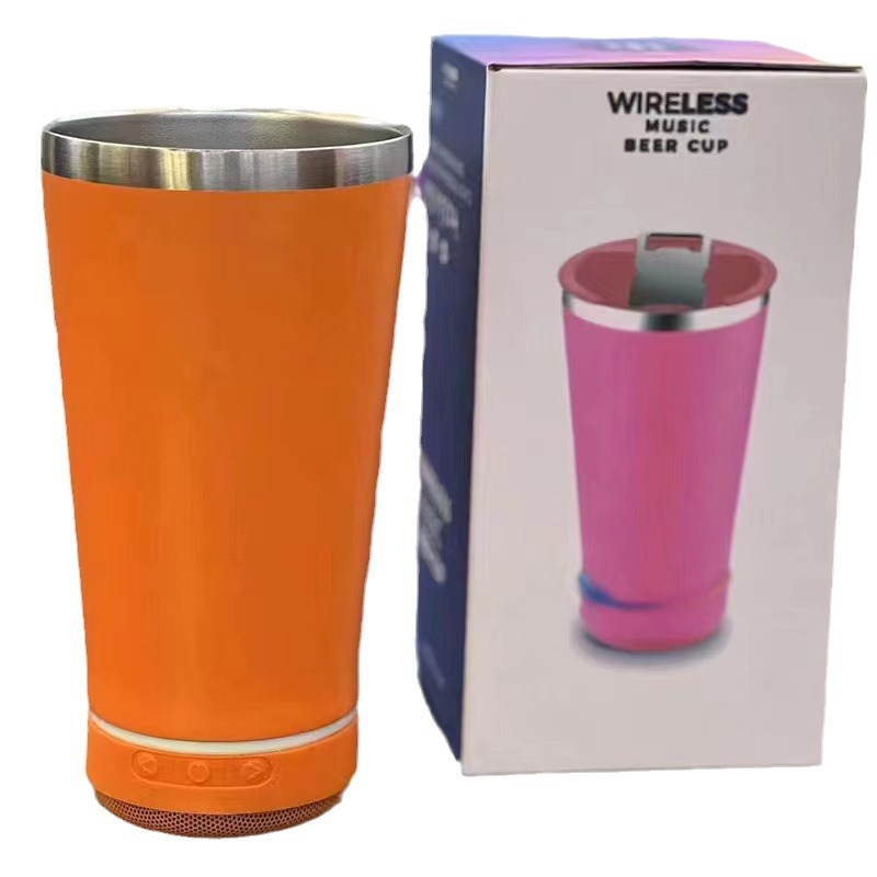 Amazon Brazil Bluetooth Audio Cup Vacuum Double-Layer Bottle Opener Beer Steins Outdoor Portable Vacuum Cup