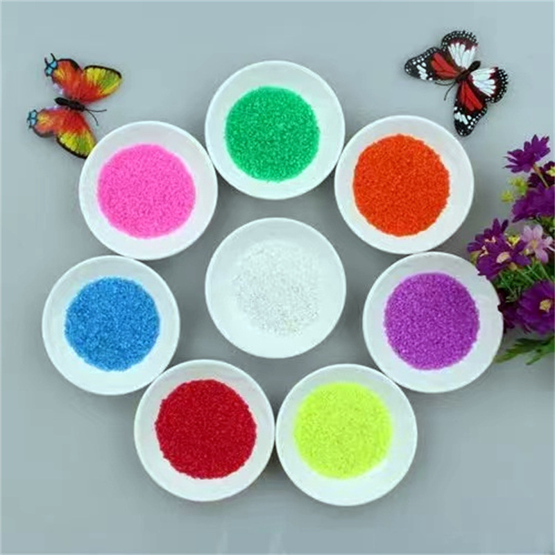 沙粉沙 多色彩砂 沙滩蓝粉 抗紫外线强 不易掉色 高温烧结彩砂