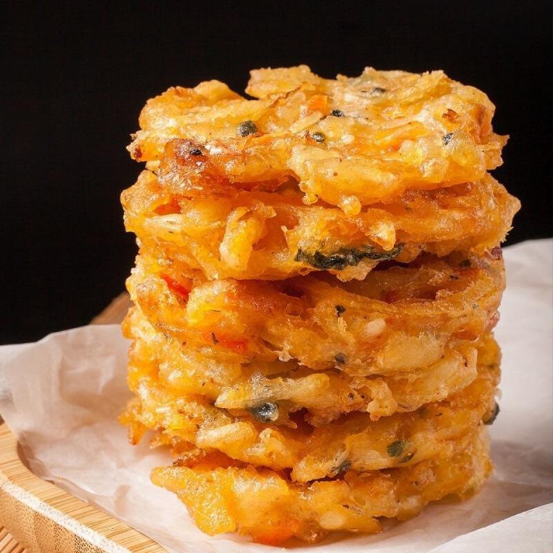米兰虾饼蔬菜鲜虾饼微辣油炸半成品点心特色小吃早餐茶点工厂批发