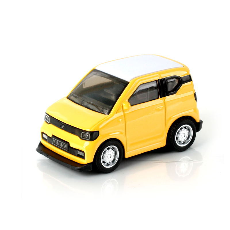 马卡龙色q版双回力合金车儿童mini玩具车男孩女孩礼物汽车模型