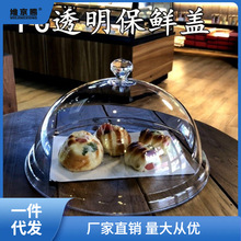 亚克力圆形透明食品罩塑料盖子PC菜盖自助餐果盘盖防尘罩保鲜餐盖