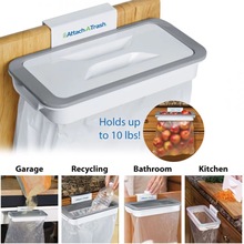 Attach-A-Trash厨房垃圾桶橱柜门挂式垃圾挂架挂钩式门后垃圾袋夹