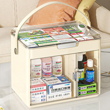 多层分类药箱家庭装药品收纳盒医药箱家用大容量收纳箱大号药盒